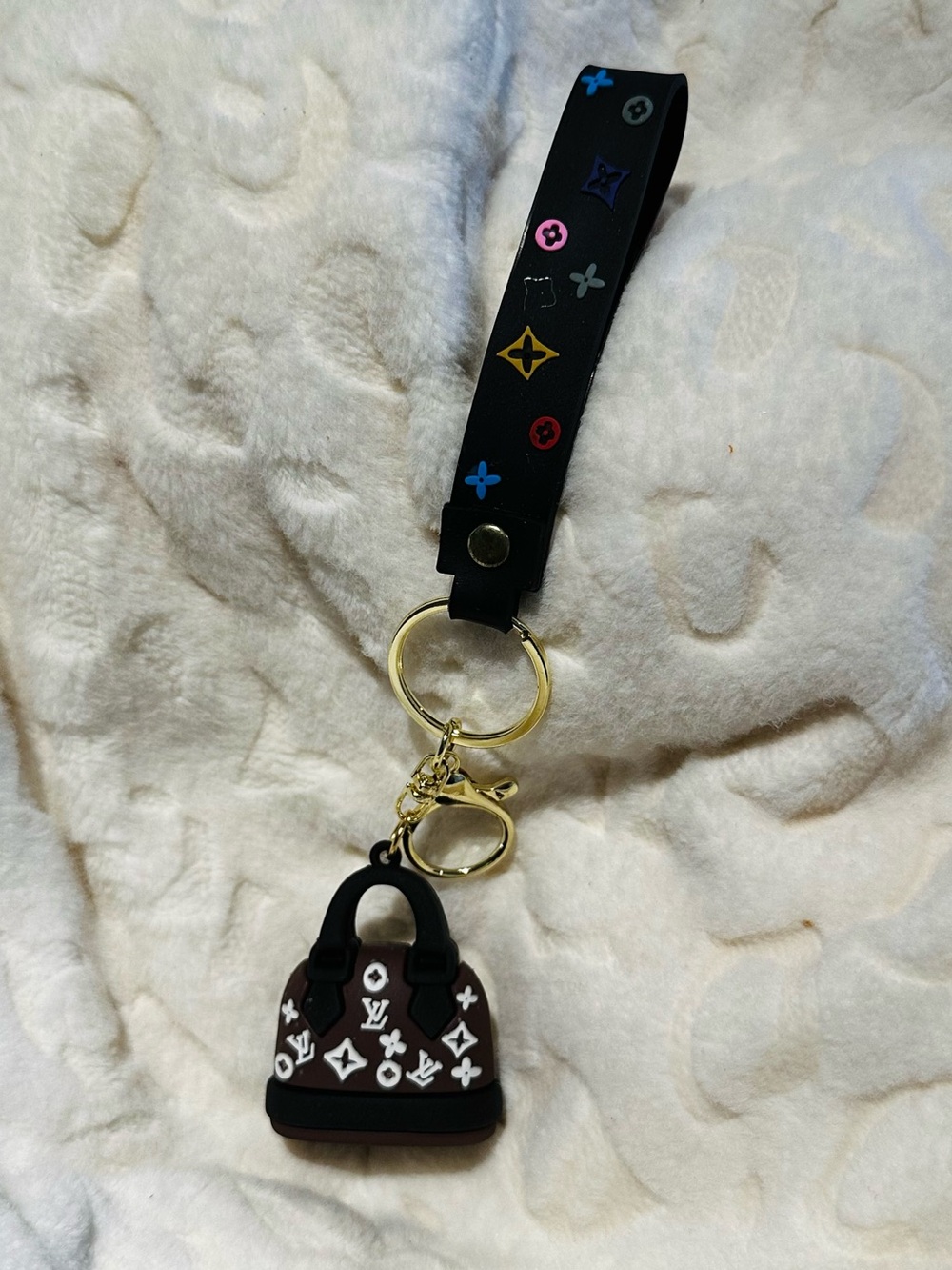LV Keyflob Bagclip plastic with Gold Hardware NEW